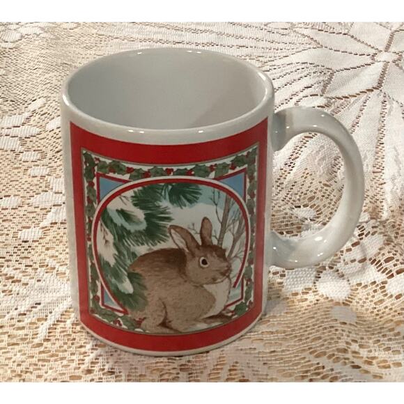 Lot of 4 Vintage National Wildlife Federation Rabbits Coffee Mug Cups - Picture 9 of 10